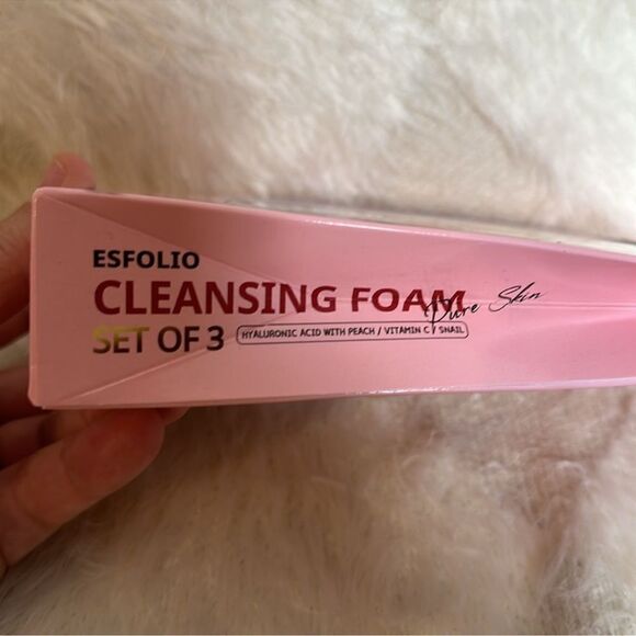 ESFOLIO SET OF 3 CLEANSING HYALURONIC ACID FOAM PEACH VITAMIN C SNAIL - Picture 5 of 10